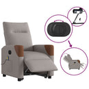 Elektrischer Massagesessel Mit Aufstehhilfe Stoff Taupe