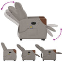 Elektrischer Massagesessel Mit Aufstehhilfe Stoff Taupe