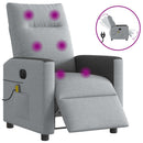 Relaxsessel Stoff Hellgrau