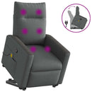 Elektrischer Massagesessel Mit Aufstehhilfe Stoff Dunkelgrau