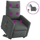 Elektrischer Massagesessel Mit Aufstehhilfe Stoff Dunkelgrau