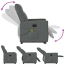 Elektrischer Massagesessel Mit Aufstehhilfe Stoff Dunkelgrau