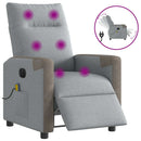 Massagesessel Stoff Hellgrau