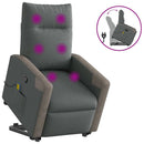Massagesessel Mit Aufstehhilfe Stoff Dunkelgrau