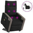 Elektrischer Massagesessel Mit Aufstehhilfe Stoff Schwarz