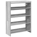 Schuhregal 60X25X100 Cm Holzwerkstoff Grau Sonoma