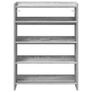 Schuhregal 60X25X100 Cm Holzwerkstoff Grau Sonoma