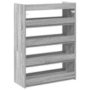 Schuhregal 60X25X100 Cm Holzwerkstoff Grau Sonoma
