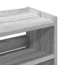 Schuhregal 60X25X100 Cm Holzwerkstoff Grau Sonoma