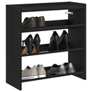 Schuhregal 80X25X Holzwerkstoff Schwarz