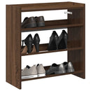Schuhregal Braun Eichen-Optik 60X25X Holzwerkstoff Braune Eiche