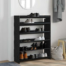 Schuhregal 80X25X Holzwerkstoff Schwarz
