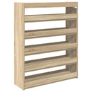 Schuhregal Sonoma-Eiche 80X25X Holzwerkstoff Sonoma Eiche