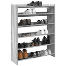 Schuhregal 60X25X100 Cm Holzwerkstoff Grau Sonoma