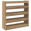 Schuhregal Artisan-Eiche 80X25X Holzwerkstoff Eiche Handwerklich