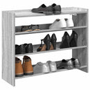 Schuhregal 60X25X100 Cm Holzwerkstoff Grau Sonoma