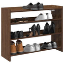 Schuhregal Braun Eichen-Optik 60X25X Holzwerkstoff Braune Eiche
