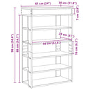Schuhregal 60X30X98 Cm Holzwerkstoff