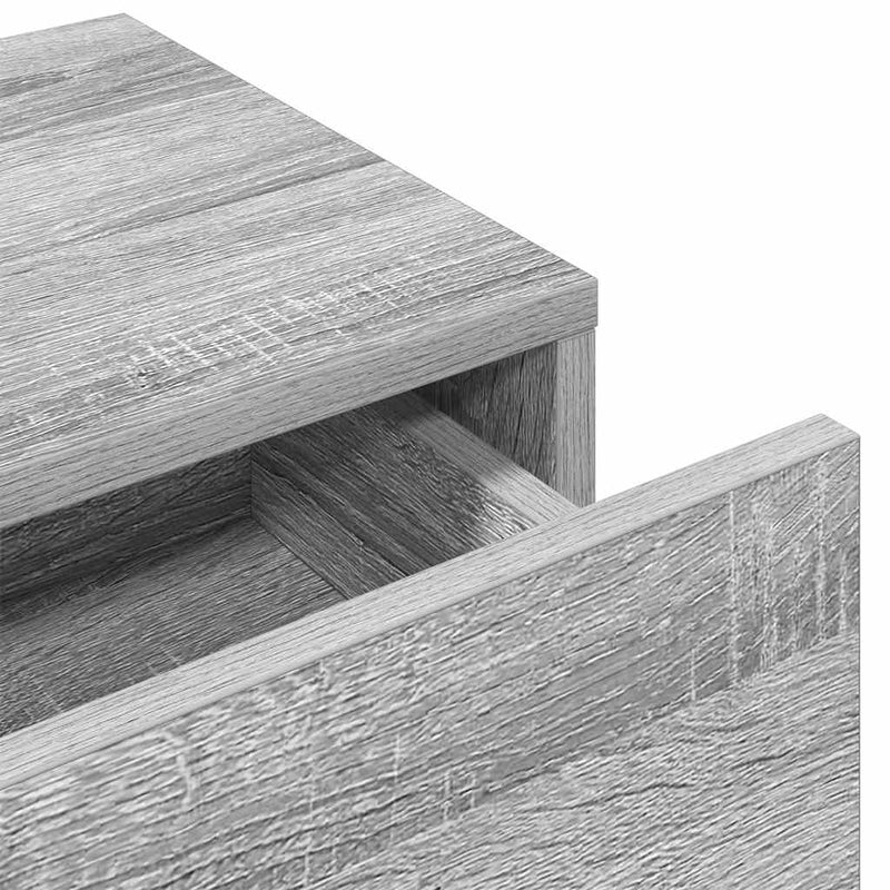 Wandregal mit Schubladen Grau Sonoma 80x33x17 cm Holzwerkstoff