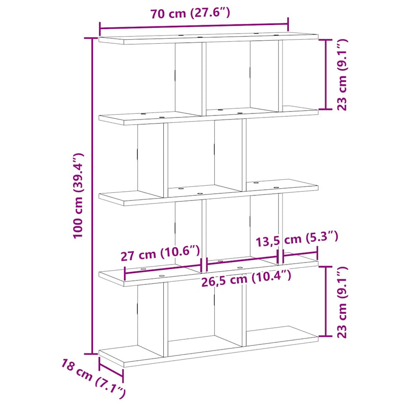 Würfelregal 12 Fächer Altholz-Optik Holzwerkstoff