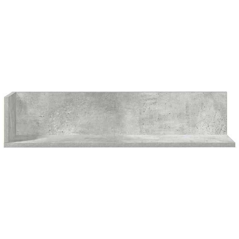 Wandregale 2 Stk. Betongrau 75x16,5x16,5 cm Holzwerkstoff