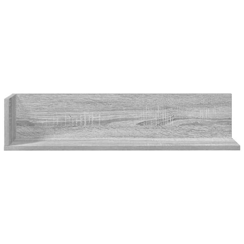 Wandregale 2 Stk. Grau Sonoma 75x16,5x16,5 cm Holzwerkstoff