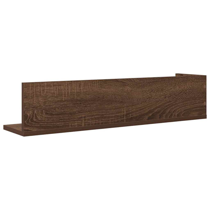 Wandregale 2 Stk. Braun Eiche 75x16,5x16,5 cm Holzwerkstoff