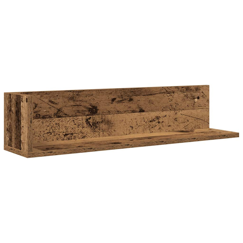 Wandregale 2 Stk. Altholz-Optik 75x16,5x16,5 cm Holzwerkstoff