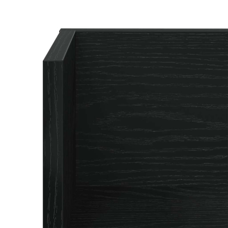 Wandregale 2 Stk. Schwarz 100x16,5x16,5 cm Holzwerkstoff