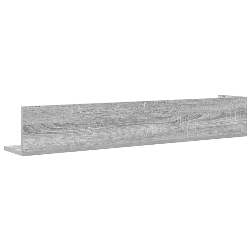 Wandregale 2 Stk. Grau Sonoma 100x16,5x16,5 cm Holzwerkstoff