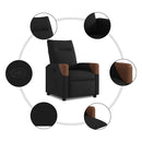 Relaxsessel Stoff Schwarz
