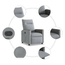 Relaxsessel Stoff Hellgrau