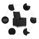 Relaxsessel Stoff Schwarz