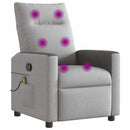 Massagesessel Stoff Wolkengrau