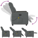 Massagesessel Stoff Dunkelgrau