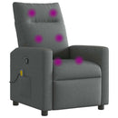 Massagesessel Stoff Dunkelgrau