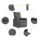 Massagesessel Stoff Dunkelgrau