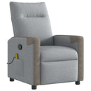 Massagesessel Stoff Hellgrau