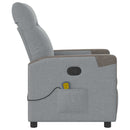 Massagesessel Stoff Hellgrau