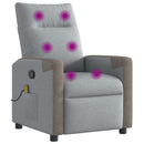 Massagesessel Stoff Hellgrau