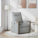 Massagesessel Stoff Hellgrau