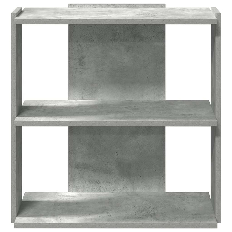 Bücherregal 3 Böden Betongrau 60x30x60 cm Holzwerkstoff