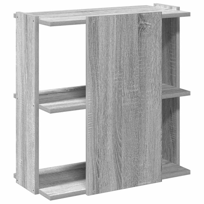 Bücherregal 3 Böden Grau Sonoma 60x30x60 cm Holzwerkstoff