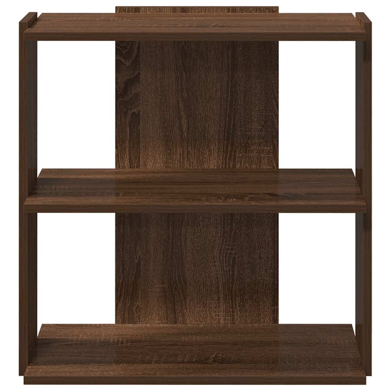 Bücherregal 3 Böden Braun Eichen-Optik 60x30x60cm Holzwerkstoff