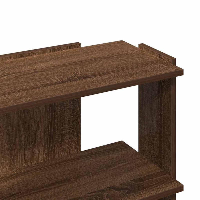 Bücherregal 3 Böden Braun Eichen-Optik 60x30x60cm Holzwerkstoff