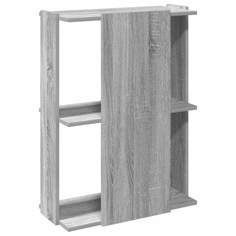 Bücherregal 3 Böden Grau Sonoma 60x30x80 cm Holzwerkstoff