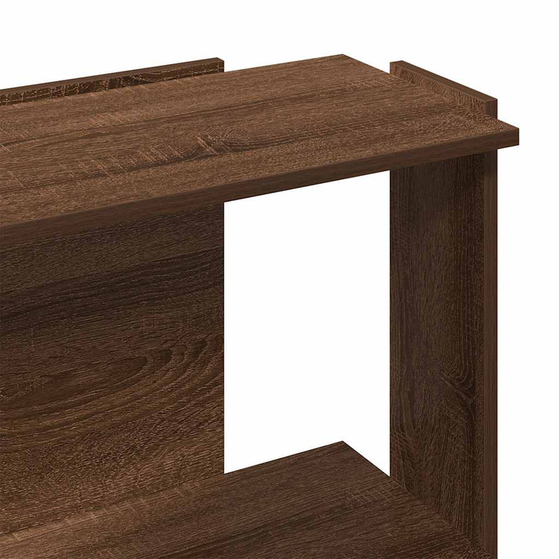 Bücherregal 3 Böden Braun Eichen-Optik 60x30x80cm Holzwerkstoff