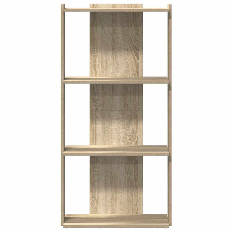 Bücherregal 3 Böden Sonoma-Eiche 60x30x120 cm Holzwerkstoff