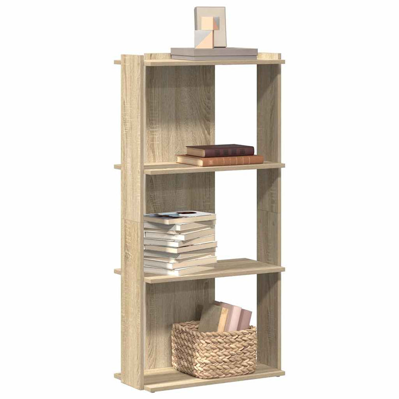 Bücherregal 3 Böden Sonoma-Eiche 60x30x120 cm Holzwerkstoff