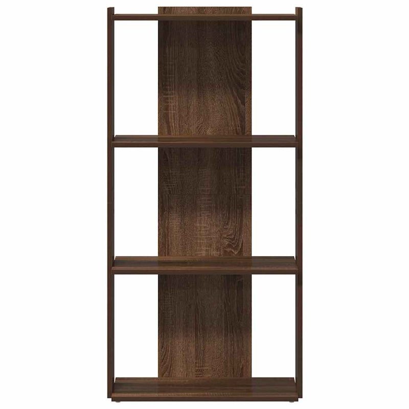 Bücherregal 3 Böden Braun Eiche-Optik 60x30x120cm Holzwerkstoff